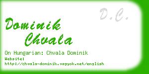 dominik chvala business card